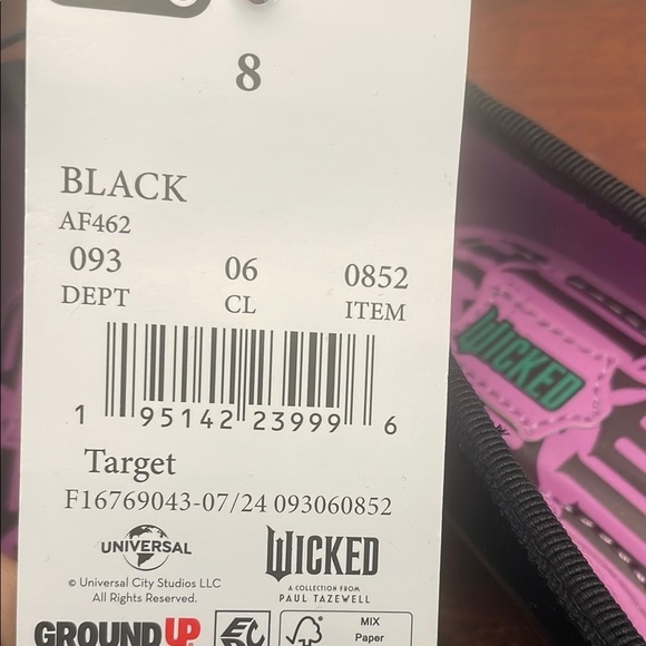 Wicked flats Girls Black and Green Bow Ballet Glitter shoe New size 8 - Picture 3 of 10